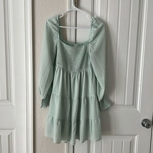 Red Dress boutique teal long sleeve dress